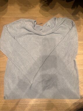 Barefoot Dreams CozyChic ultra Light knot back pullover Vapor XS